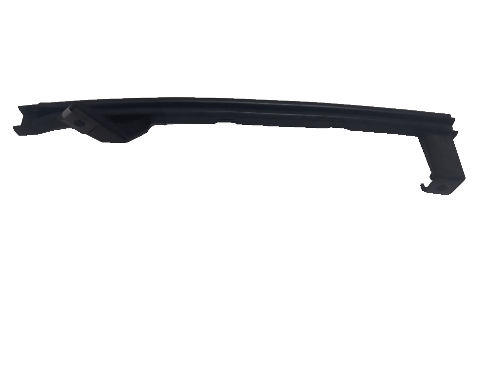 Left front door movable guide rail and glass run channel assembly