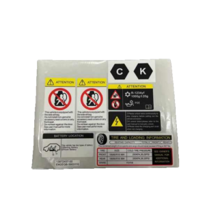 Vehicle label – English