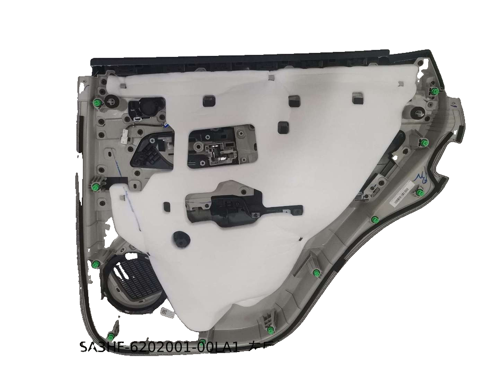 Left rear door trim panel assembly - Eclipse Blue