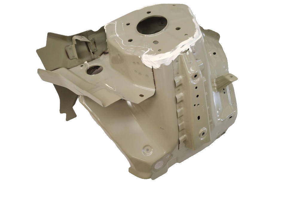 Left front wheel housing assembly