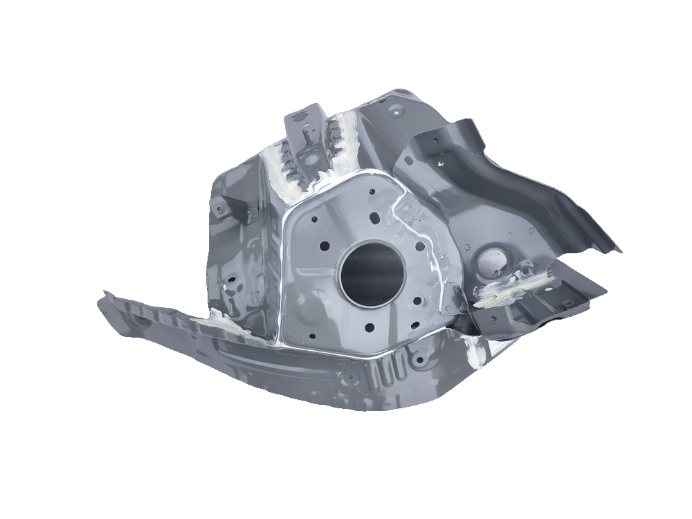 Left front wheel housing assembly