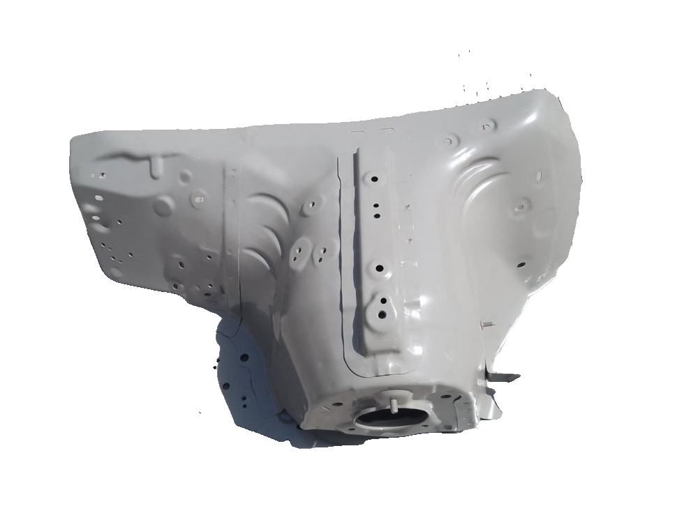 Left front wheel housing assembly