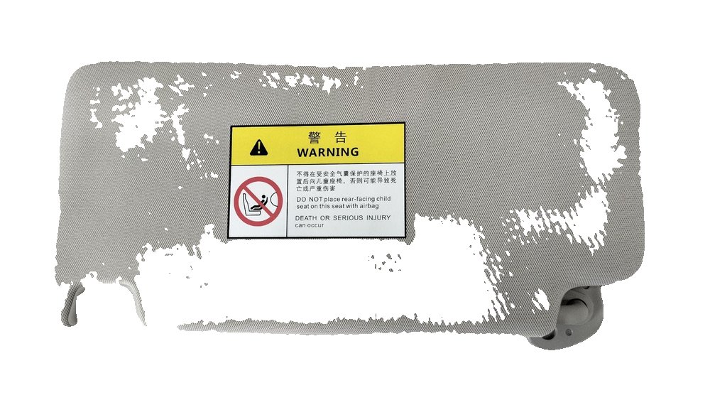 Right Sun Visor Assembly - Mist Grey