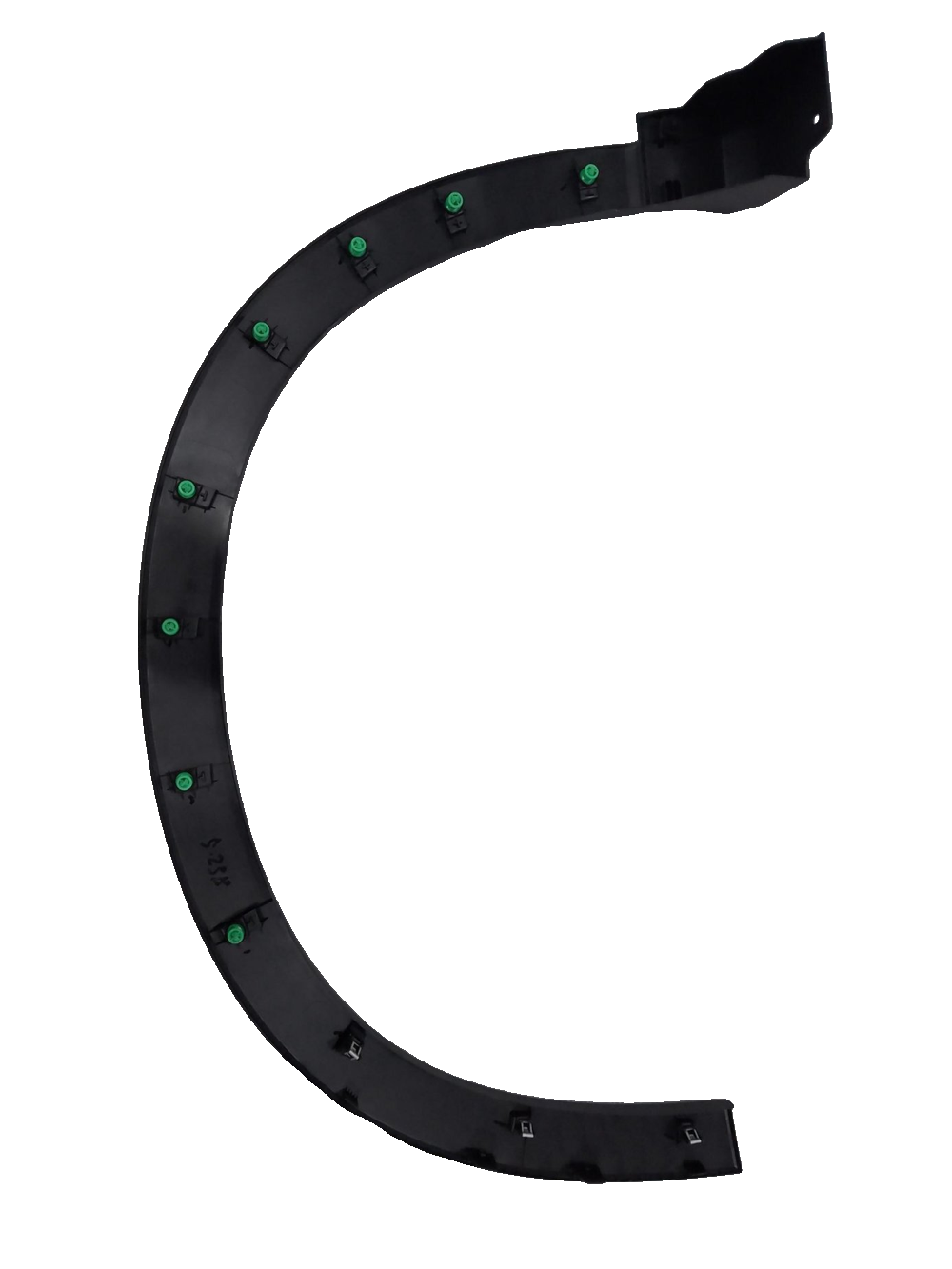 Right front wheel eyebrow trim panel assembly