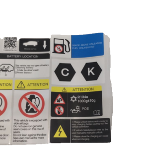 Vehicle label – English