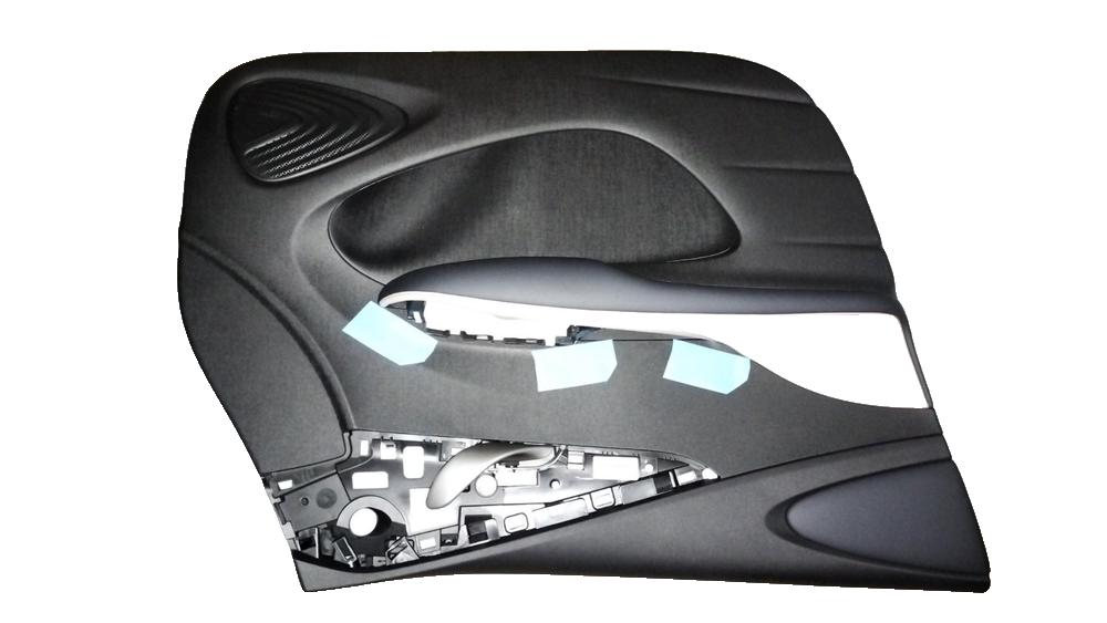 Left front door trim panel assembly - Sugared Almond Brown
