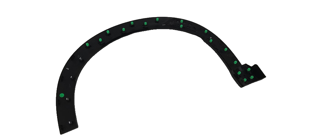 Right front wheel eyebrow trim panel assembly