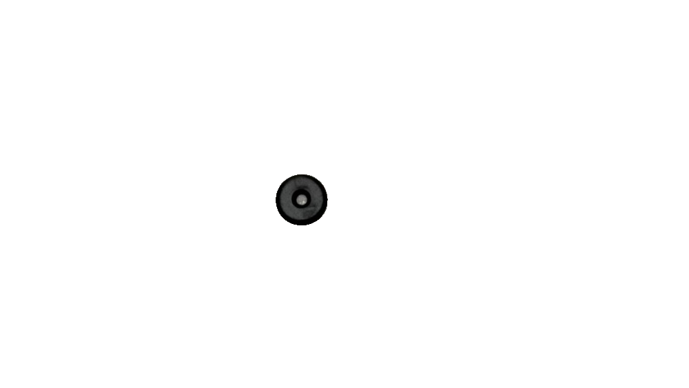 Webbing limit plate upper - Pure black 2 injection-molded